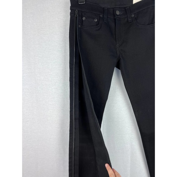 Rag and Bone Zipper Tuxedo Skinny Coal Black Low Rise Jeans - Picture 6 of 8